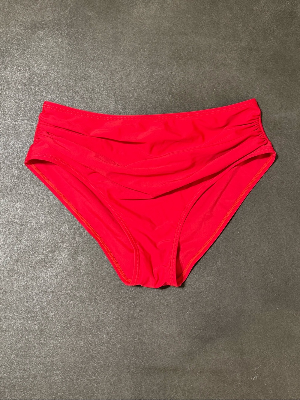 High-Waist Red Bikini Bottoms